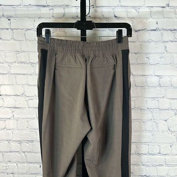 ✨ Athleta Brooklyn Plaid Ankle Pants w/ Black Stripe Size 2 - Picture 4 of 5
